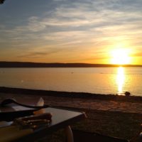 Bei Sonnenuntergang fertig gekocht