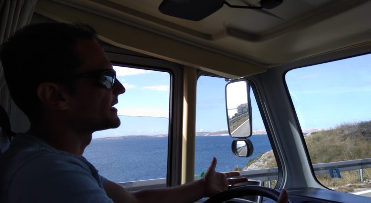 Fahrt auf die Insel Pag